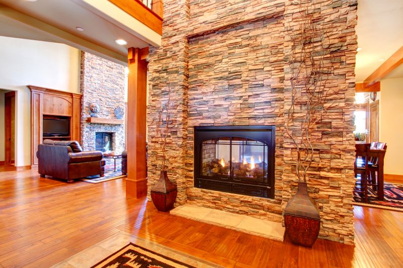 Elegant Masonry Fireplace